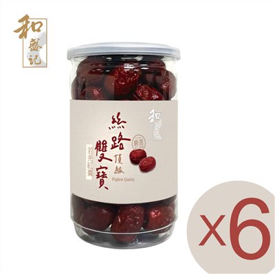 【台灣和樂】和盛記頂級絲路雙寶若羌紅棗(230g/瓶) x6