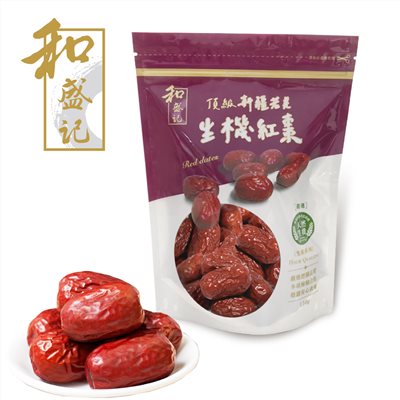 【台灣和樂】和盛記特級生機若羌紅棗王(150g/包)